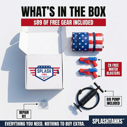 The SplashTank™ — Ride-On Water Cannon Pool Float